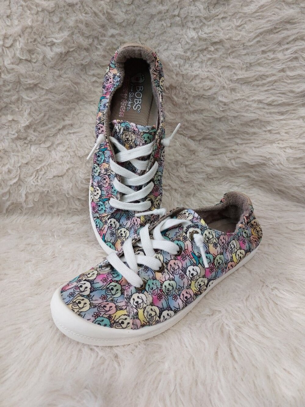 Skechers Women's BOBS Beach Bingo Aloha Doodle Sneaker US 8